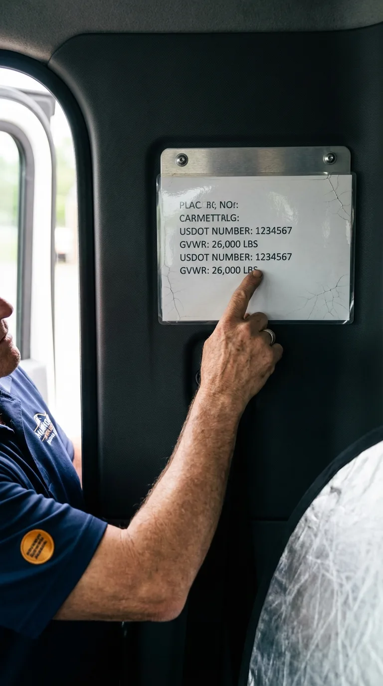USDOT licensing placard verification in McIntosh